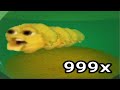 Yellow singing pufferfish but it keeps getting faster