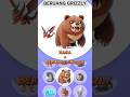 Gabungkan Naga🐲 sama Beruang Grizzly #shorts #shortvideo #youtubeshorts #games #animash #animals