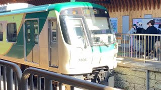 東急池上線7000系7106F 06ウ蒲田行き　旗の台発車