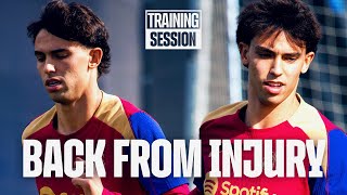 JOAO FELIX JOINS PART OF THE SESSION WITH THE GROUP 💪 | FC Barcelona Training 🔵🔴