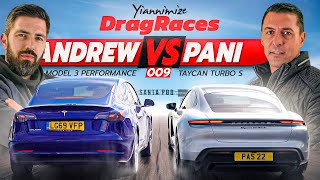 Tesla Model 3 Performance vs Porsche Taycan Turbo S | Drag Race 009
