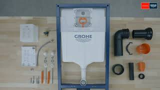 Как да инсталирате Grohe Rapid SL структура за вграждане към стенна тоалетна чиния.