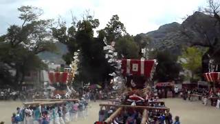 2009葺田八幡神社秋祭り　小部＆岡地区　太鼓台かき比べ４