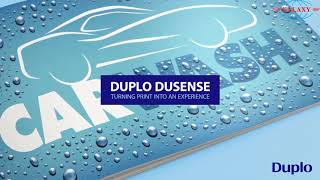 Duplo Digital Spot UV DDC810: Comparison of Print out with and without Spot UV embellishment