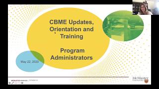 CBME Update for Program Administrators - May 22, 2020