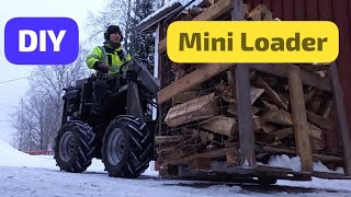 More Firewood with DIY Mini Loader to my Workshop