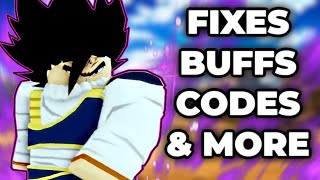 CODES, XBOX FIXES,  AND HUGE BUFFS! l Roblox DBOG Patch Notes