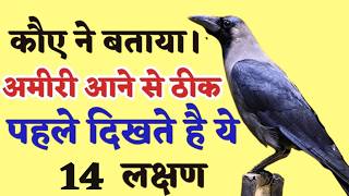 कौए ने बताया ! अमीरी आने से ठीक पहले दिखते है ये 14 लक्षण ! ये संकेत साक्षात लक्ष्मी आती हैं घर मे