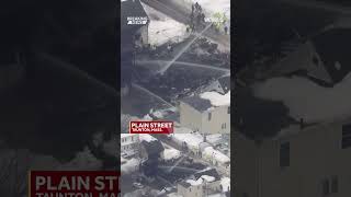 Sky5 over home destroyed by explosion, fire in Taunton