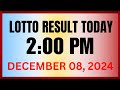 Lotto Result Today 2pm draw December 8, 2024 Swertres Ez2 pcso