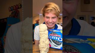 Separating all the frosting from Oreo cookies￼