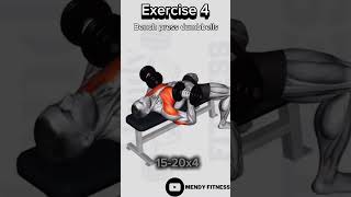 Upper body workout using dumbbells! #sports #aesthetic #shoulder #chest #motivation