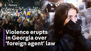 Thousands take to the streets in Georgia to protest against ‘Russian-style’ law