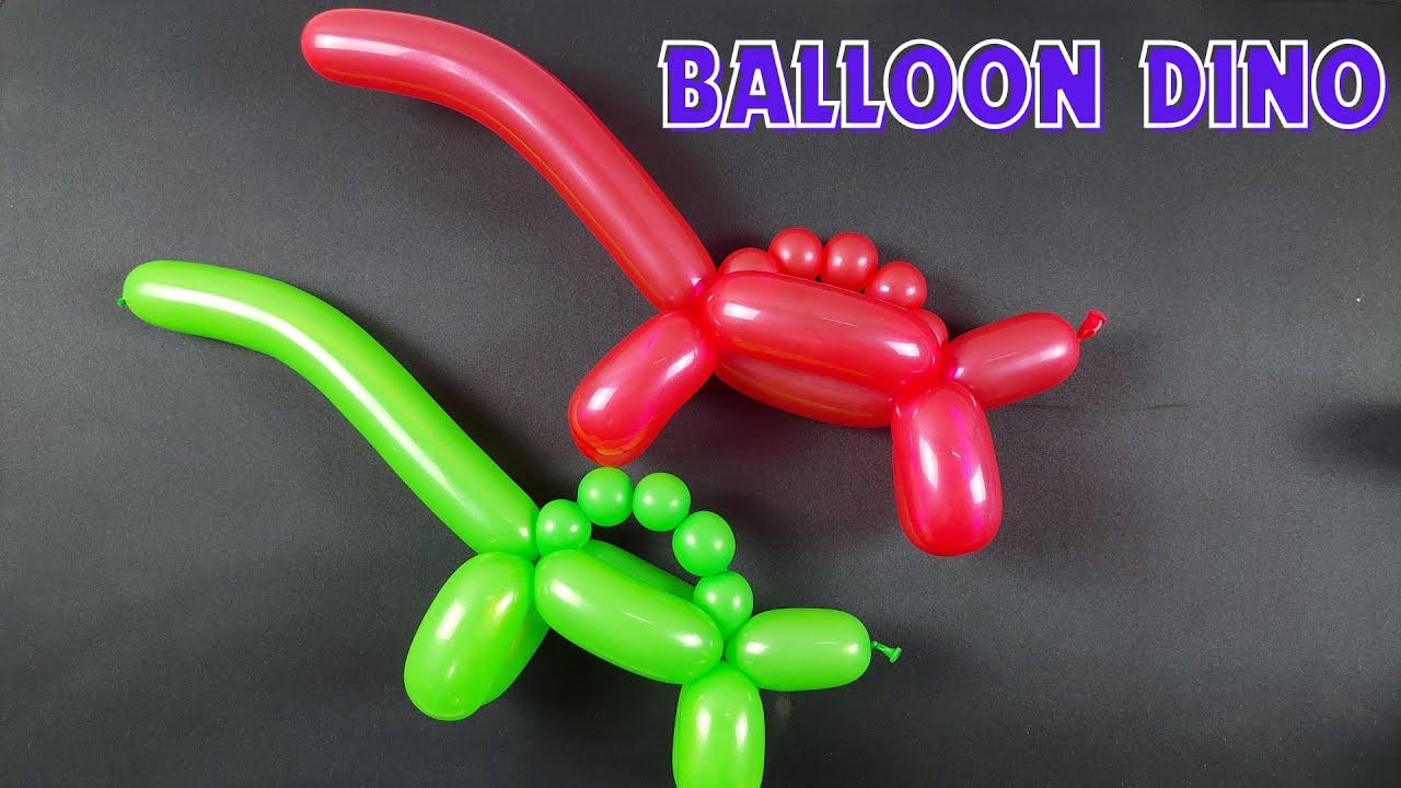 How To Make Balloon Dinosaurs Easy Balloon Animals For Beginners How