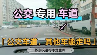 公交专用车道，其它车辆能走吗？识别交通标志是重点