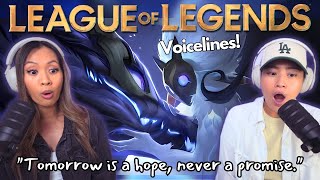 Our First Time Reacting to League of Legend's KINDRED Voice Lines! 🐺🐑 | Reaction & Review