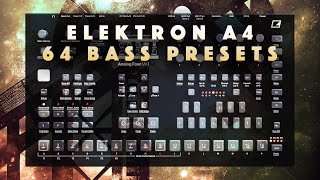 Elektron Analog Four/Keys Bass Presets. Sound Demo. No Talk