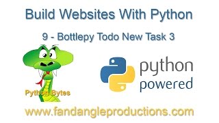 Python Web Frameworks: 9 Bottle Newtask 3