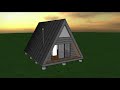 A 32m2 Sketchup Step-by-step design of an A-frame house