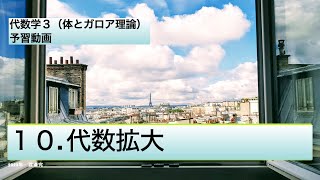 １０、代数拡大（体とガロア理論）