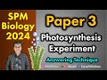 Paper 3: Light Intensity Affecting Rate of Photosynthesis