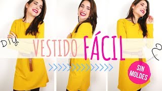 DIY - VESTIDO FÁCIL SIN MOLDES | Vestido de punto DIY