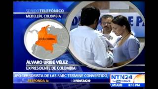 Uribe asegura en La Noche de NTN24 que acuerdo entre Gobierno y FARC es de "la mayor gravedad"