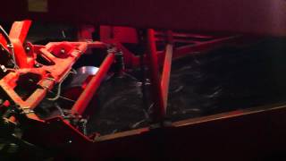 Grimme GBS night harvesting potatoes