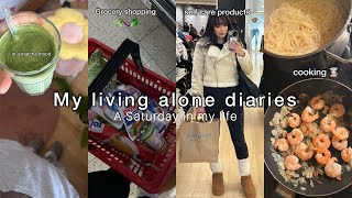 living alone diaries🧸🎀groceryshopping🛒 🥬 + self care producs, haul, cooking,🧑🏻‍🍳