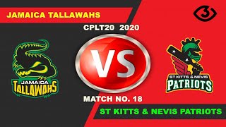 Match Prediction-Jamaica Tallawahs vs ST Kitts & Nevis Patriots-CPL 2020-18th Match-Who Will Win