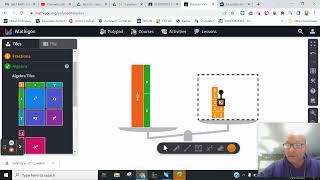 Solving x/2 = 5 using Polypad