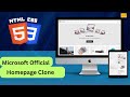 Microsoft Official Homepage Clone - CSS Grid, Flex & Media Queries | @amittutorial5