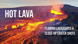 Inside Iceland's Volcanic LAVA LAKE - Mesmerizing MIX of Flowing Lava & Crater by Drone