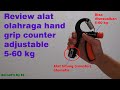 Latihan Tangan dengan Alat Hand Grip Counter Adjustable 5-60 Kg