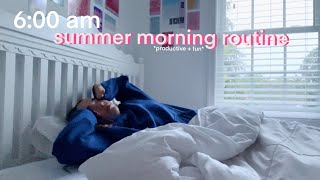 6am summer morning routine 🌞💐 *productive + realistic*