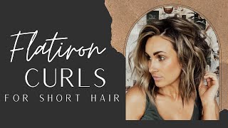 How to do flatiron curls for short hair to get cute beach waves!