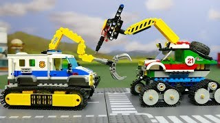 Lego Experimental Police Car vs Monster Truck