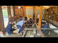 The process of struggling together to move a 10-TON wooden HOUSE 40 CM high - Forest life skills DT