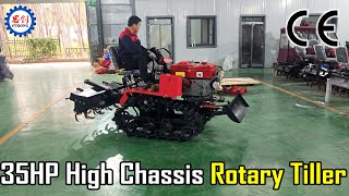 Wholesale of 35HP Mini Tracked Tractor Rotary Tiller with Excavator