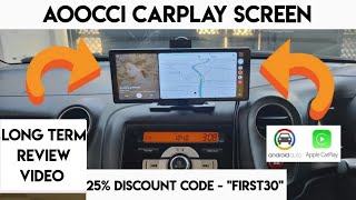 AOOCCI Portable Carplay Screen Dashcam D1026 - Long Term Review  AOOCCI V30S