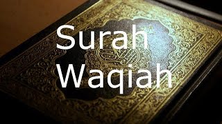 Surah Waqiah Sheikh Mishary Rashid AlAfasy with arabic text and english translation