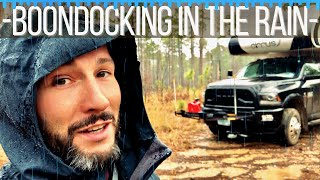 Boondocking on National Forest Land | Camping in the Rain | Vlog 5 | Full Time Truck Camper Living