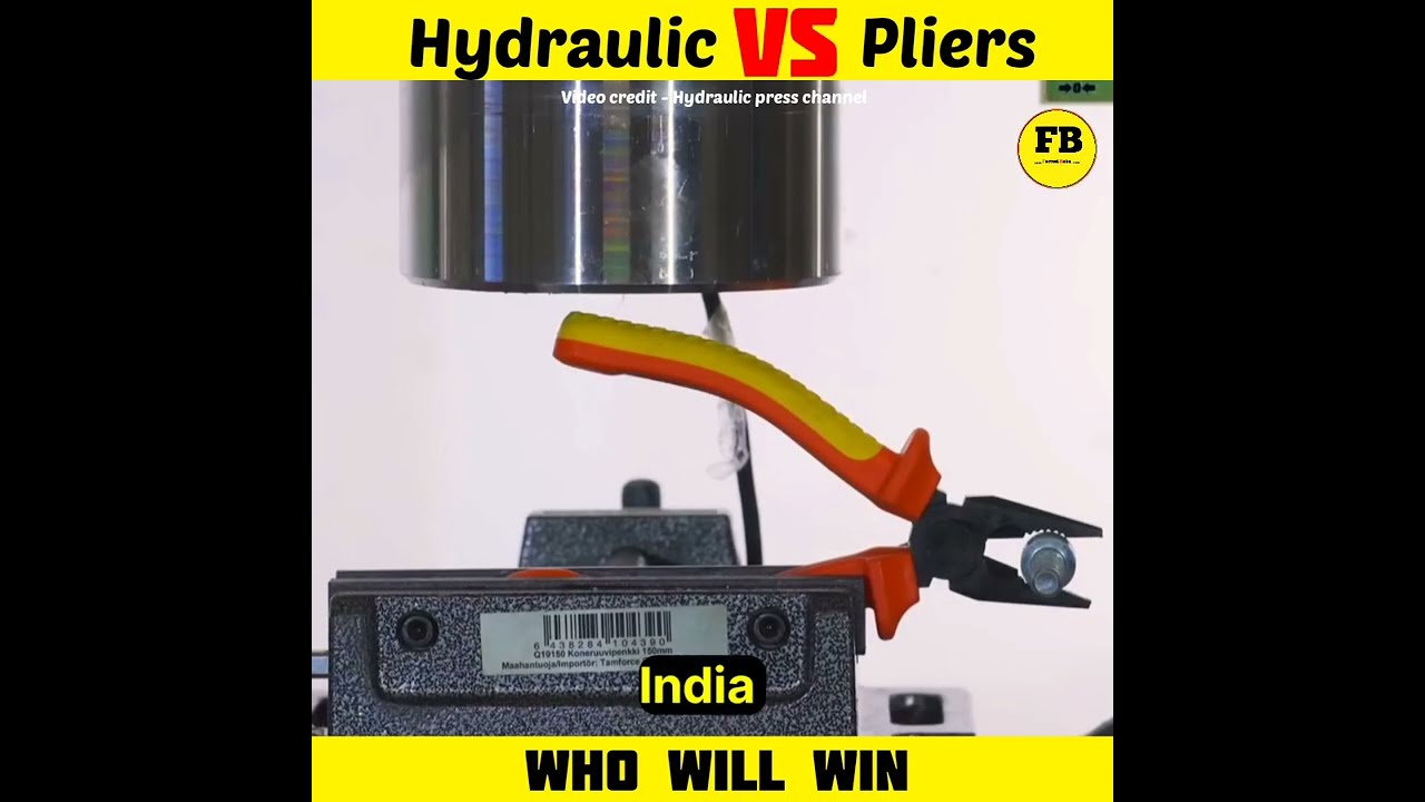 || Experiment || Hydraulic vs pliers 😱 #shorts |Factual Baba|