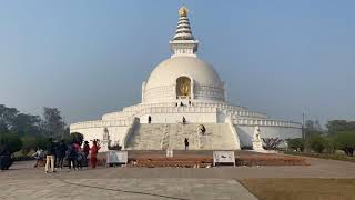 Lumbini birthplace of Gautam Buddha white temple