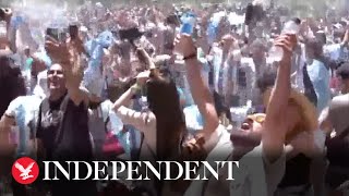 Fans in Buenos Aires go wild as Di Maria gives Argentina 2-0 lead over France in WC final