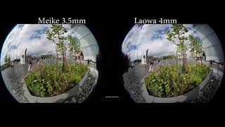 Comparison between Meike 3.5mm and Laowa 4mm circular fisheye lenses