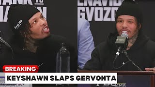 BREAKING: Keyshawn Davis SLAPS Gervonta Davis During Explosive Live Press Conference!