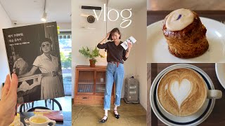 Reading vlog ￼￼￼| 일상 독서 브이로그, [페기 구겐하임, 예술중독자] 읽고, 얼그레이 스콘 티타임, 명상이 두통에 도움이 될까요, Beaker 에코백사고 단발존 탈출