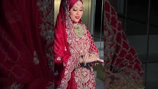 @KSHKIN @Sakshi Sindhi Pakistani Bridal red Long Trail Wedding Dress +919888799315 #walima