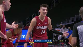 Tyler Herro Tried To Sneak In A Practice Free Throw During Heat-Clippers